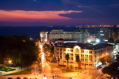 Thessaloniki bei Nacht
